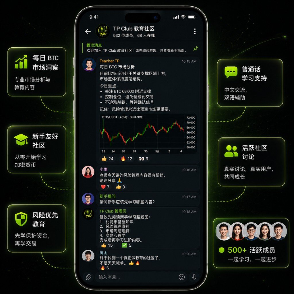 TP止盈社 中文加密货币 Telegram 社群预览